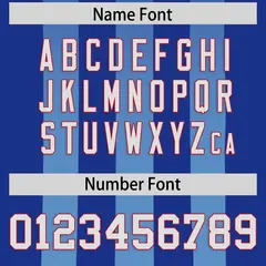 Royal Powder Blue Vertical Fine Stripe Gradient Football Jersey 4