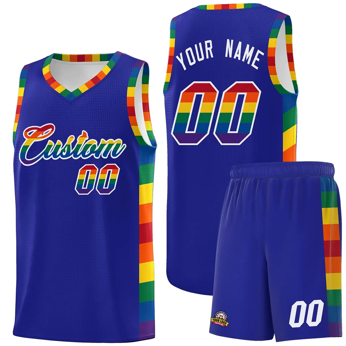Royal Pride Month LGBT Rainbow Basketball Jersey