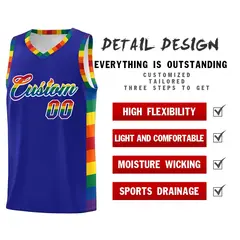Royal Pride Month LGBT Rainbow Basketball Jersey 2