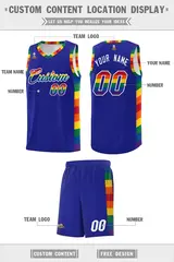 Royal Pride Month LGBT Rainbow Basketball Jersey 5