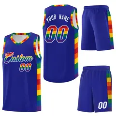 Royal Pride Month LGBT Rainbow Basketball Jersey 6