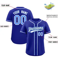 Royal Quick Dry Baseball Jersey 2
