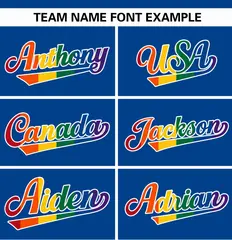Royal Rainbow Pride Month Raglan Baseball Jersey 3