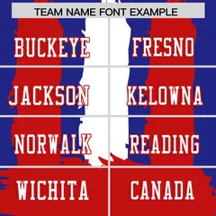 Royal Red and White Graffiti Flag Football Jersey 3