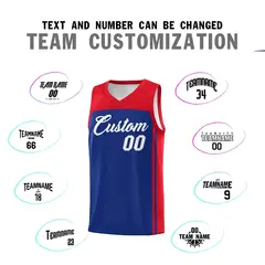 Royal Red Classic Sets Basketball Jersey 4