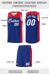 Royal Red Classic Sets Basketball Jersey 5