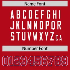 Royal Red Color Block Authentic Football Jersey 4