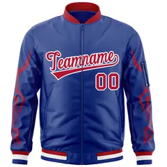 Royal Red Dragon Head Graffiti Letterman Bomber Jacket 3