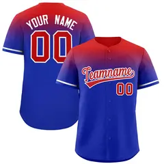 Royal Red Gradient Authentic Baseball Jersey