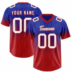 Royal Red Gradient Authentic Outdoor Football Jersey