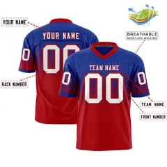 Royal Red Gradient Fashion Authentic Football Jersey 2