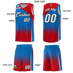 Royal Red Gradient Fashion Basketball Jersey 5