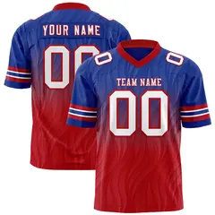 Royal Red Gradient Outdoor Flag Football Jersey