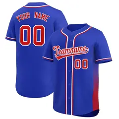 Royal Red Gradient Side Authentic Baseball Jersey