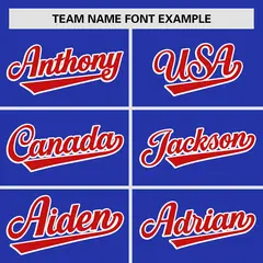 Royal Red Gradient Side Authentic Baseball Jersey 3