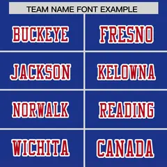 Royal Red Gradient Side Pattern Authentic Football Jersey 3
