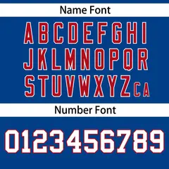 Royal Red Gradient Side Star Pattern Baseball Jersey 4