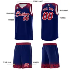 Royal Red Indians Print Sports Basketball Uniform Jersey 5