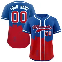 Royal Red Minnesota City Nightscape Baseball Jersey