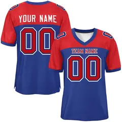 Royal-Red Raglan Sleeves Fashion Authentic Football Jersey