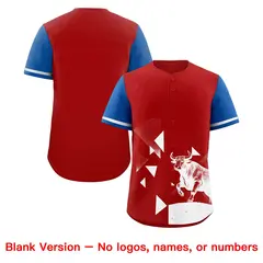 Royal Red Raptor Series Raglan Baseball Jersey Street Style 8