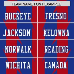 Royal Red Razr Stripe Graffiti Pattern Flag Football Jersey 3