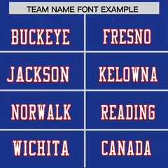 Royal Red Shoulder Star Pattern Flag Football Jersey 3