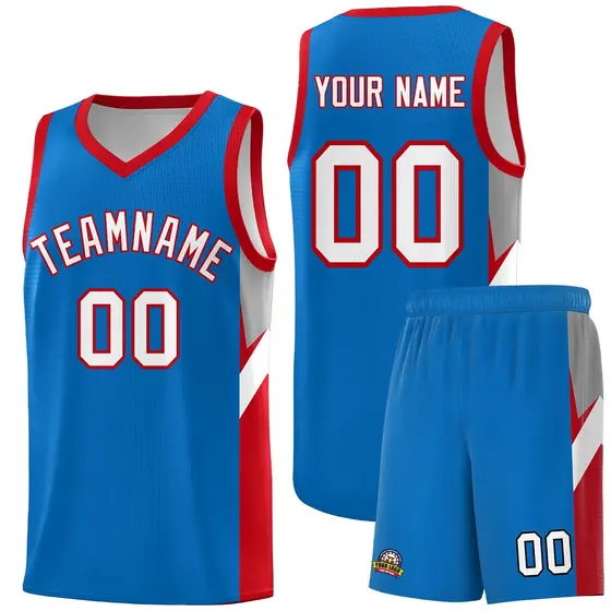 Royal Red Side Design Basketball Sports Uniform Jersey