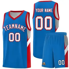 Royal Red Side Design Basketball Sports Uniform Jersey 1