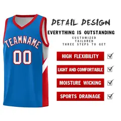Royal Red Side Design Basketball Sports Uniform Jersey 2