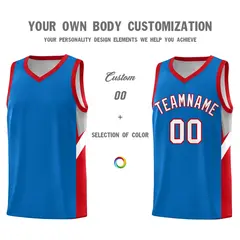 Royal Red Side Design Basketball Sports Uniform Jersey 3
