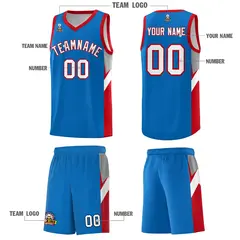 Royal Red Side Design Basketball Sports Uniform Jersey 5