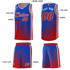 Royal Red Splash Basketball Kit for Team Play 5