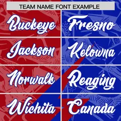 Royal Red Split Lightning Pattern Football Jersey 3
