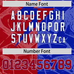 Royal Red Split Lightning Pattern Football Jersey 4