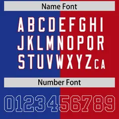 Royal Red Split Two-Tone Authentic Football Jersey 4