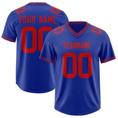 Royal Red Square Neckline Classic Authentic Football Jersey 1