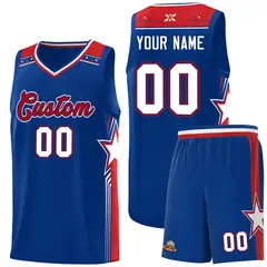 Royal Red Star Graffiti Basketball Jersey Sports Uniform