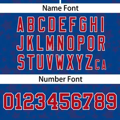 Royal Red Star Graffiti Pattern Authentic Baseball Jersey 4