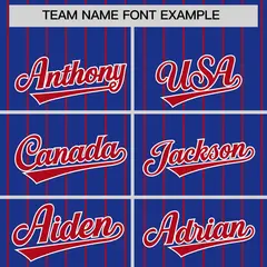 Royal Red Stripe Raglan Sleeves Fashion Baseball Jersey 3