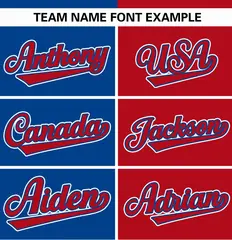 Royal Red Stripe-Solid Combo Baseball Jersey 3