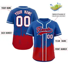 Royal Red Toronto City Nightscape Authentic Baseball Jersey 2