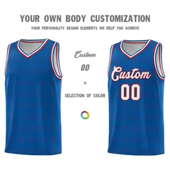 Royal Red Trailblazer Dot Pattern Basketball Jersey 3