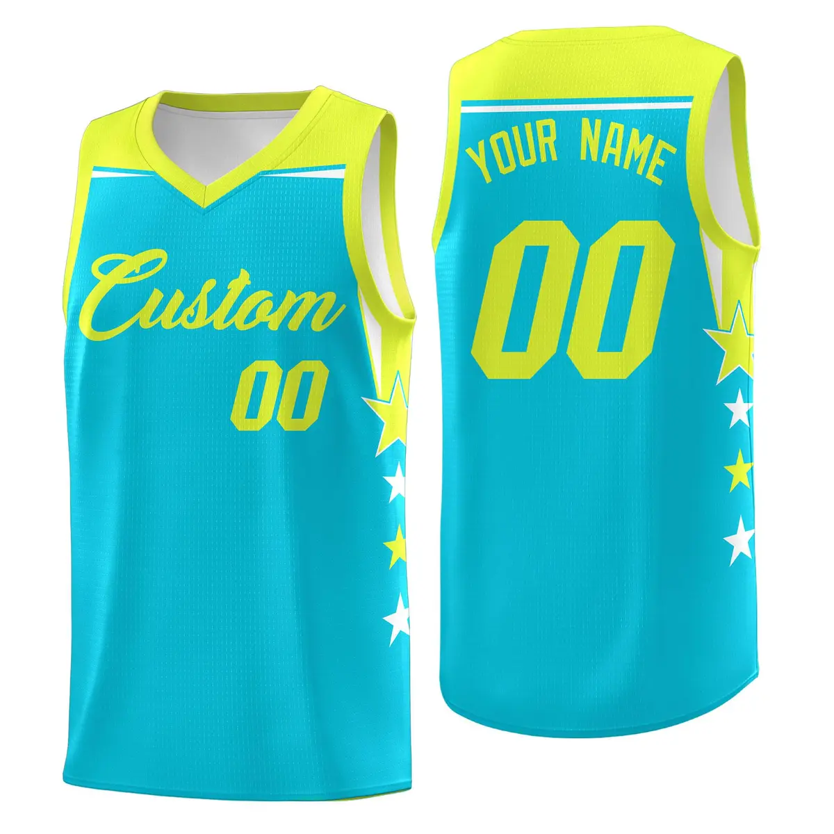 Royal Red Two Tone Side Star Color Block Basketball Jersey