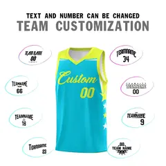 Royal Red Two Tone Side Star Color Block Basketball Jersey 4