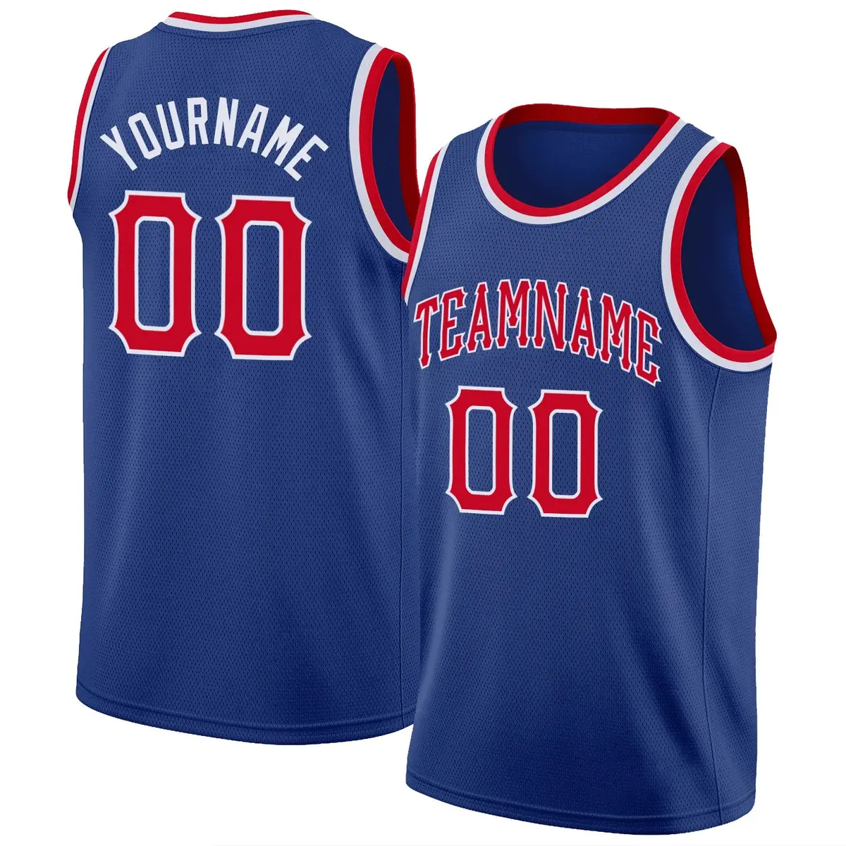 Royal Red-White Classic Athletic Basketball Jersey