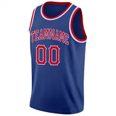 Royal Red-White Classic Athletic Basketball Jersey 5