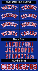 Royal Red-White Classic Basketball Jersey 3