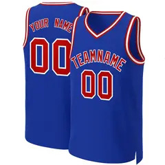Royal Red-White Classic Basketball Jersey 1