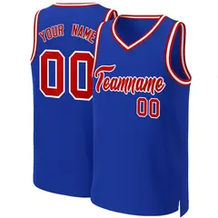 Royal Red-White Classic Basketball Jersey 1